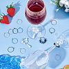 Unicraftale 80Pcs 4 Styles 316 Surgical Stainless Steel Wine Glass Charms Rings STAS-UN0053-44-2