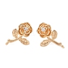 Brass Micro Pave Cubic Zirconia Studs Earrings Finding LS-KK-N256-11G-1