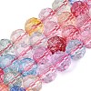 Crackle Transparent Glass Beads Strands GLAA-N068-06A-14-1