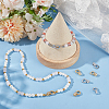 12Pcs 2 Colors Brass Micro Pave Clear Cubic Zirconia Fold Over Clasps KK-BBC0018-86-3