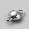 Faceted Glass Flat Round Connector Charms FIND-WH20042-56H-2