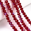 Electroplate Glass Beads Strands LS-EGLA-A034-T8mm-L20-4