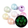 Luminous UV Plating Opaque Acrylic Beads OACR-Q204-14-1