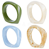 4Pcs 4 Colors Acrylic Bangles BJEW-UN0001-80A-1
