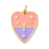 Brass Enamel Pendants KK-Z077-01G-04-1