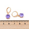 Brass Micro Pave Cubic Zirconia Leverback Earrings EJEW-K300-03G-5