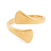 304 Stainless Steel Triangle Open Cuff Ring foe Women RJEW-C086-19-G-2