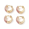 Cubic Zirconia Hoop Earrings EJEW-M216-01B-4