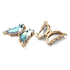 Brass Pave Faceted Glass Connector Charms FIND-Z020-03M-2