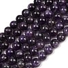 Natural Amethyst Round Bead Strands G-L170-12mm-02-2