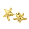 Ion Plating(IP) 304 Stainless Steel Starfish Stud Earrings EJEW-D281-30G-2