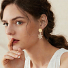 64Pcs 2 Colors 304 Stainless Steel Stud Earring Findings STAS-BBC0010-45-6