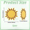 8Pcs Sun Polyester Cloth Embroidery Sew on Appliques PATC-FG0001-88-2