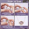 4Pcs 2 Colors Stainless Steel Floating Locket Links Connector Charms STAS-HS0001-40A-4