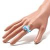 Resin 3D Dolphin Adjustable Rings RJEW-JR00428-02-3