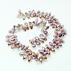 Electroplate Glass Faceted Teardrop Beads Strands X-EGLA-D014-03-2