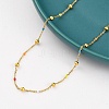 Ion Plating(IP) 304 Stainless Steel Colorful Enamel Satellite Chain Necklaces for Women NJEW-K255-30G-2