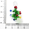 Colorful Transparent Handmade Lampwork Pendants for Christmas LAMP-A004-01B-3