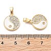 Brass Micro Pave Cubic Zirconia Charms KK-L222-015G-3