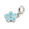 Rack Plating Alloy Enamel Flower European Dangle Charms FIND-B034-55P-3