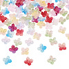 100Pcs Baking Paint and Golden Metal Enlaced Glass Beads DGLA-TA0001-58-3