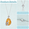 6Pcs Crystal Cage Holder Necklace NJEW-AB00035-4
