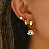 3 Pairs 3 Styles 201 Stainless Steel Earrings Sets QS4475-1-3