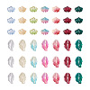 140Pcs 14 Style Transparent Baking Painted Glass Pendants LAMP-TA0001-02-3