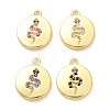 Brass Micro Pave Cubic Zirconia Pendants ZIRC-P085-33G-1