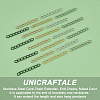 Unicraftale 100Pcs 5 Colors 304 Stainless Steel Curb Chains Extender STAS-UN0038-15A-5