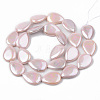 Electroplate Natural Freshwater Shell Beads Strands X-SHEL-R049-026A-2