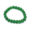 Natural Malaysia Jade Bead Stretch Bracelets X-BJEW-K212-B-013-2