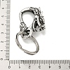 Tibetan Style 316 Surgical Stainless Steel Fittings with 304 Stainless Steel Key Ring FIND-Q101-19AS-3