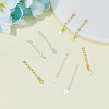 8Pcs 2 Color 925 Sterling Silver Extender Chains STER-FI0001-03-5