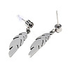 201 Stainless Steel Dangle Stud Earrings EJEW-T008-JN749-2