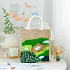 DIY Moss Linen Bag Punch Embroidery Kits for Beginners PW-WGA8A15-06-1