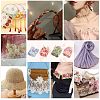 4 Yards 4 Colors Polyester Flower Lace Ribbon OCOR-PH0004-47-6