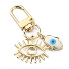 Evil Eye Resin Pendant Decorations for Women KEYC-WH0032-24F-1