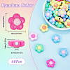 60Pcs Two Tone Opaque Acrylic Beads SACR-SP0001-07-2