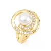 Brass Micro Pave Cubic Zirconia Finger Rings for Women RJEW-D340-02G-05-3