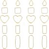 SUPERFINDINGS 20Pcs 4 Style Brass Linking Rings KK-FH0002-75-1