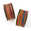 2 Rolls 2 Colors Segment Dyed Round Polyester Twisted Cords OCOR-TA0003-59E-2