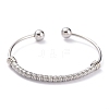 PVD Vacuum Plating 201 Stainless Steel Torque Bangles BJEW-O182-02P-1-1