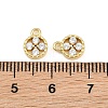 Brass Micro Pave Clear Cubic Zirconia Charms CU-CBAD306-04G-3