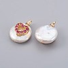 Natural Cultured Freshwater Pearl Pendants PEAR-F008-26G-01-2