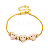 Brass European Bracelets BJEW-C080-04G-06-1