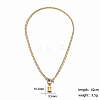 Retro Punk Stainless Steel Necklace with 18K Gold Plated OT Clasp HD3050-2-1