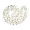 Electroplate Transparent Glass Beads Strands EGLA-B012-AB12-2