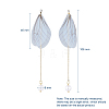 Organza Fabric Dangle Earrings EJEW-JE03938-03-2