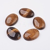 Natural Tiger Eye Flat Back Cabochons G-G741-25x35mm-01-1